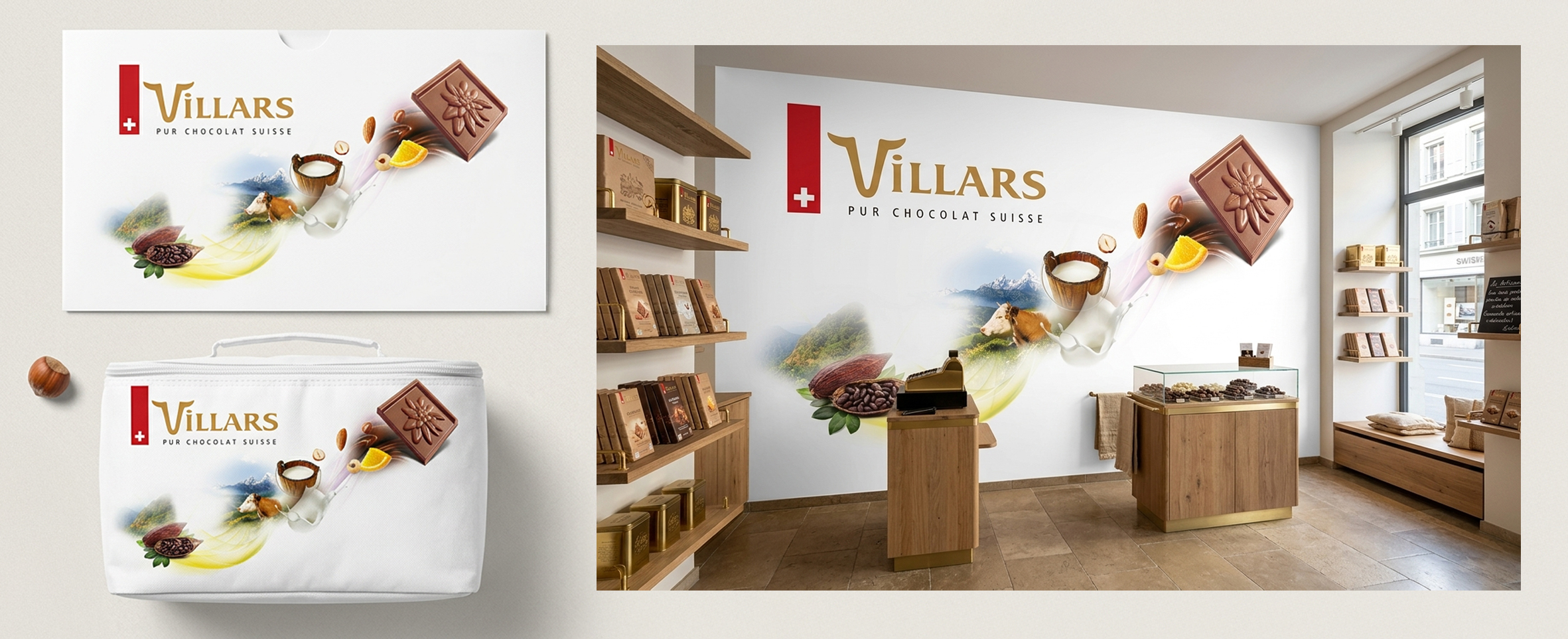 Visuel Villars décliné sur supports institutionnels